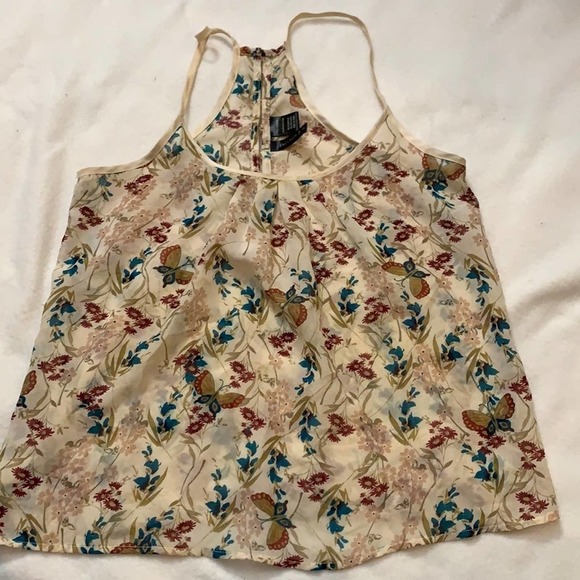 Full Tilt Tops - Full Tilt Racertank Sheer Blouse with back…​